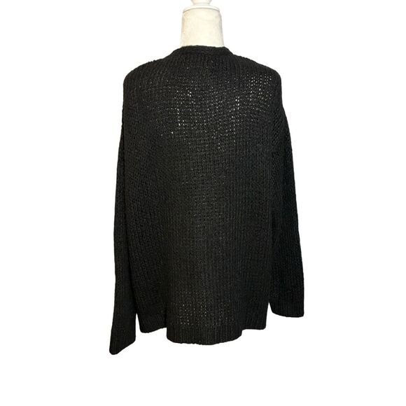 Urban Outfitters black fuzzy open knit cardigan - L - Picture 4 of 7